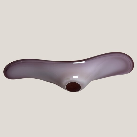 Dara International Wavy Freeform Cased Glass Decorative Bowl - Picture 4 of 5